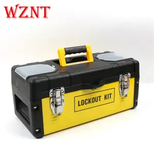 NT-LS03 17'' Yellow 17'' Safety Lockout Tagout Tool Box Padlock Loto Lock Tool Box