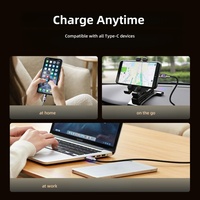 Cable USB-C a USB-C de Carga Rápida PD con Trenzado de Nailon de 100W, Bajo MOQ, para Teléfono Móvil, Computadora y Banco de Energía