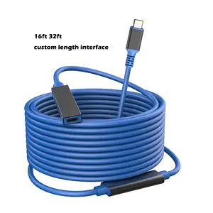 9M USB 3.0 C to C 10GbpsシグナルブースターUSBデータコードアクティブ延長ケーブル (2つのリピーター付き)