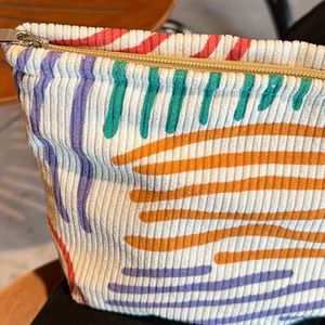 Bolsa <span class=keywords><strong>de</strong></span> Maquillaje <span class=keywords><strong>de</strong></span> Pana con Logotipo Personalizado, Bolsa <span class=keywords><strong>de</strong></span> Almacenamiento <span class=keywords><strong>de</strong></span> Viaje, Bolsa Cosmética con Cierre OEM, Bolsas <span class=keywords><strong>de</strong></span> Almacenamiento Retro Lindas para Mujeres, Regalos - Product Image 3