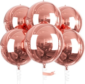 Wholesale 4D Sphere Foil <b>Balloons</b> 22inch Pure Color Eco-Friendly for Christmas New Year Party Wedding <b>Decorations</b> - Product Image 1