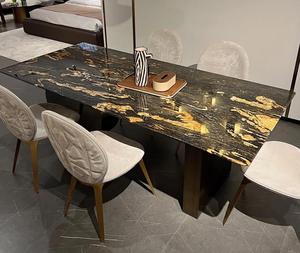 Encimera de Granito Negro Dorado y Mármol Dorado Cósmico de Piedra Natural Pulida de Alta Calidad para Mesa de Comedor - Product Image 6