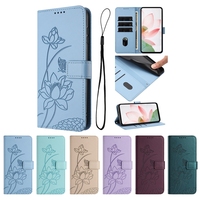 Lotus Fleur Portefeuille Étui En Cuir pour Itel A95 5G A90 4G S25 Ultra A80 A50 A50C P65 RS4 P55 Plus A70 S23 A60 A60S Flip Cover