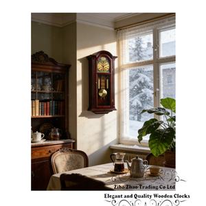 Horloge murale à pendule <span class=keywords><strong>GRAND</strong></span>-PÈRE ÉLÉGANTE. CLASSIQUE. VINTAGE. Notre Horloge à Pendule en Bois de Vérone Premium - Product Image 5