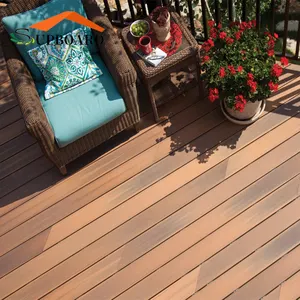 Popular Style Plastic Composite Wpc Decking Co-Extrusion Tech Outdoor Decking 138*23Mm