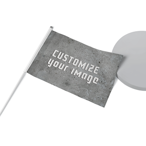 High Quality 100% Polyester Custom Printed Design Wholesale Double Sided Polyester Hand <b>Flag</b> for Outdoor Campaign - Product Image 1