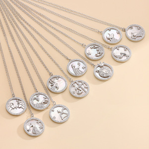 Collar de Plata de Ley 925 con Colgante de <span class=keywords><strong>Signo</strong></span> Zodiacal de los 12 Horóscopos, <span class=keywords><strong>para</strong></span> Mujer, Superventas - Product Image 5