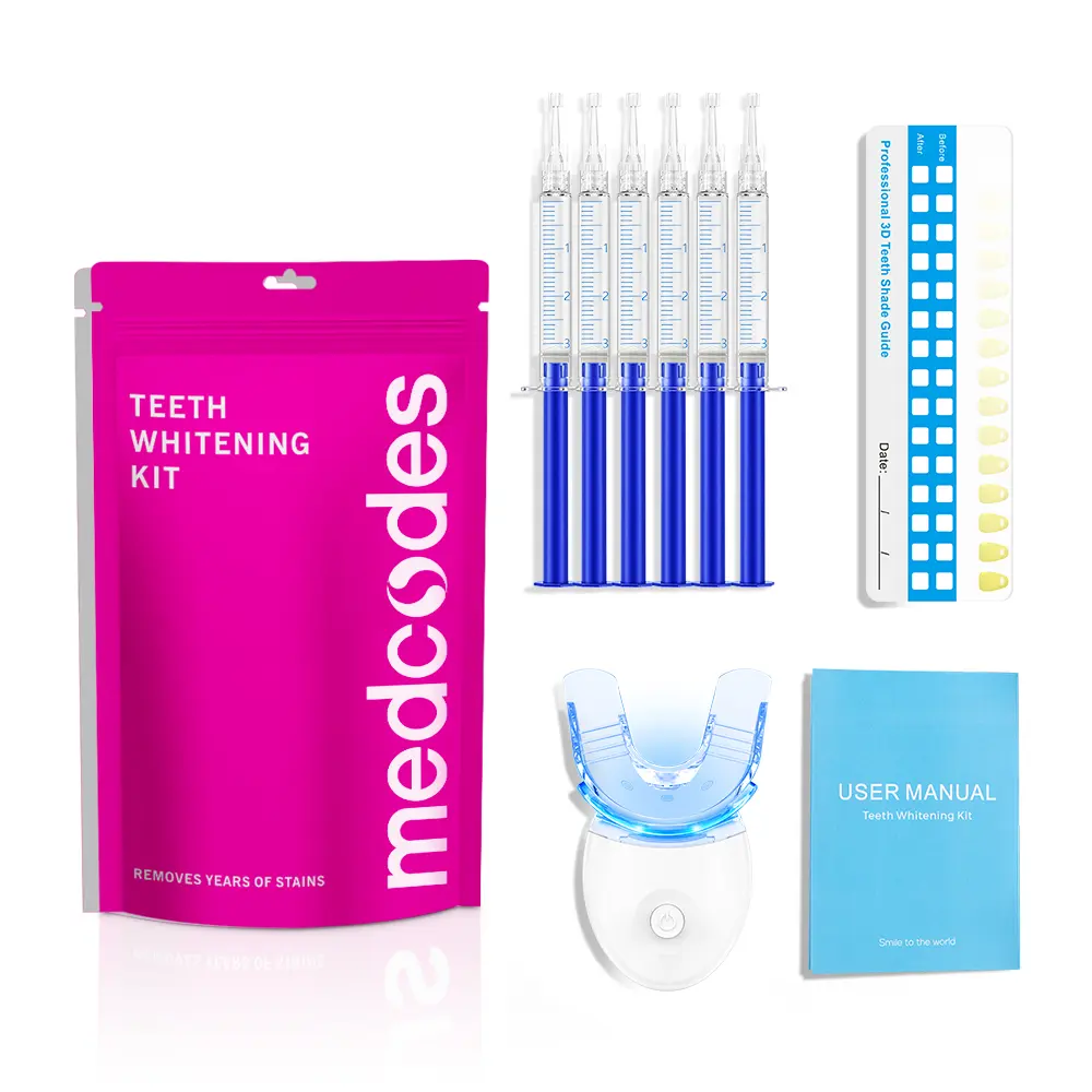 Murah grosir tidak ada merek Kit pemutih gigi Rumah/Salon menggunakan 10 buah Kit isi ulang Gel pemutih gigi dengan nampan & cahaya