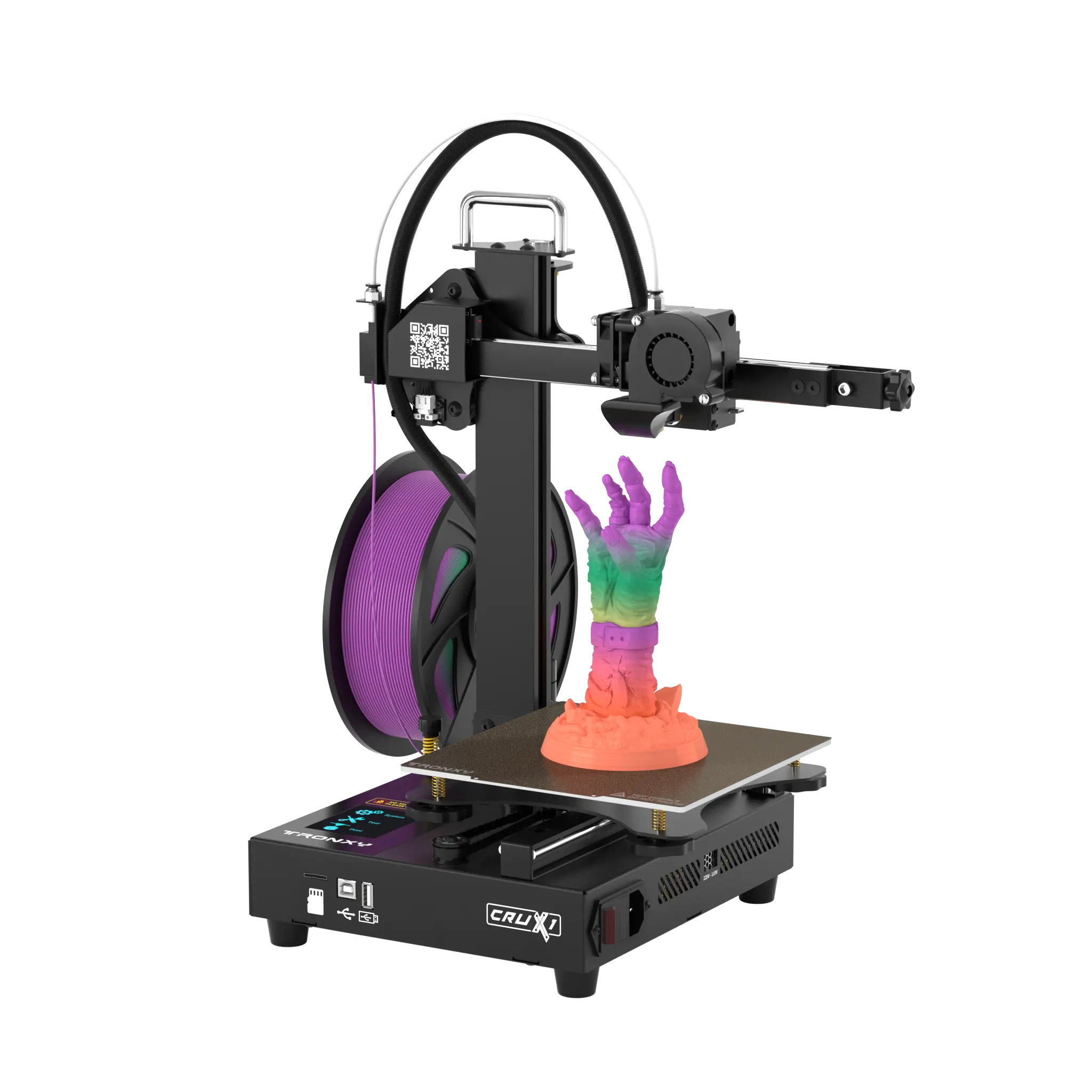 Crux 1 pla wood machinery machine 3d printer cheapest 3d price colorful display 3d plastic printing machine for sale