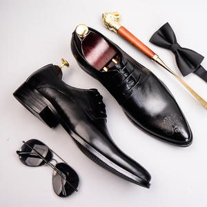 Chaussures habillées pour hommes, chaussures Oxford en cuir de vache véritable de qualité, chaussures de mariage pour hommes - Product Image 4