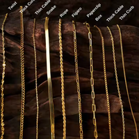 Collier Chaîne en Acier Inoxydable en Gros, Bijoux Hip Hop, Chaînes Cubaines et en Corde pour Hommes et Femmes
