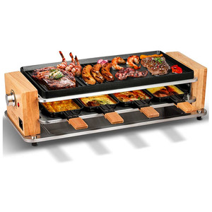<span class=keywords><strong>Raclette</strong></span> électrique pour 8 personnes avec 8 spatules, plaque de cuisson en aluminium moulé, pour faire fondre le fromage - Product Image 3