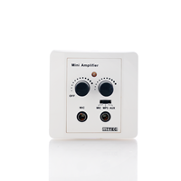 MiTEC In Wall PA Amplificateurs audio Mini montage en surface pour salle de réunion Mic MP3 Récepteurs auxiliaires Classe D