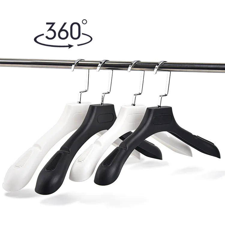 2022 Best Selling Plastic Rotatable 360 Degree Black White Agent Cheap Hanger Hanger Store