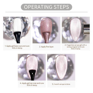 Private Label BOZLIN 15ml 18 colori Glitter riflettente nudo Soak Off Magnetic Cat Eye Nail Gel Polish - Product Image 3