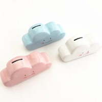 Tirelire en céramique en forme de nuages, de haute qualité, étanche, portable, décoration, mini ornements mignons, cadeaux pour bébés, boîte à économies