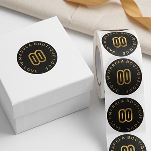 กล่องขวดของขวัญสุดหรูแบบกำหนดเองได้ พร้อมสติกเกอร์ฟอยล์ทองคำแบบกำหนดเอง คุณภาพสูง พีวีซี ปั๊มนูนสีเงิน ติดด้วยตนเอง - Product Image 1