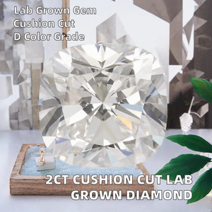 Diamante Suelto Blanco de 2 Quilates con Corte Cojín, Cultivado en Laboratorio, Certificado IGI, Corte Brillante Excelente para Montaje en Anillo - Product Image 2
