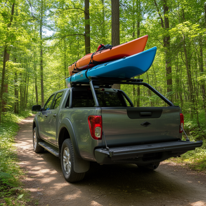 Support de chargement robuste en acier pour benne de camion, extensible de 46 à 71 pouces, pour kayaks, planches de surf, bois et marchandises - Product Image 2