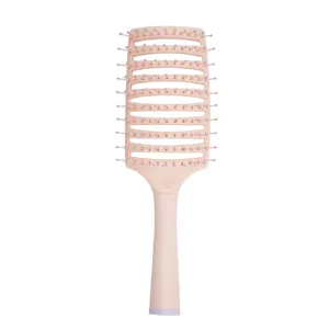 Hot selling fit hair hollow hair brush massage breathable curved hair brush