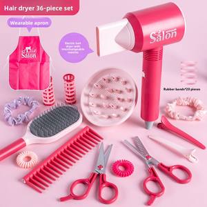 Little Girls' Playhouse Pretend Peluquería Juego <span class=keywords><strong>de</strong></span> juguetes Secador <span class=keywords><strong>de</strong></span> pelo <span class=keywords><strong>de</strong></span> plástico y salón <span class=keywords><strong>de</strong></span> corte <span class=keywords><strong>de</strong></span> pelo para jardín <span class=keywords><strong>de</strong></span> infantes y preescolar - Product Image 6