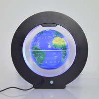 Globe terrestre magnétique lévitant avec lumière LED colorée, carte du monde flottante, décoration de bureau, cadeau, globe de lévitation