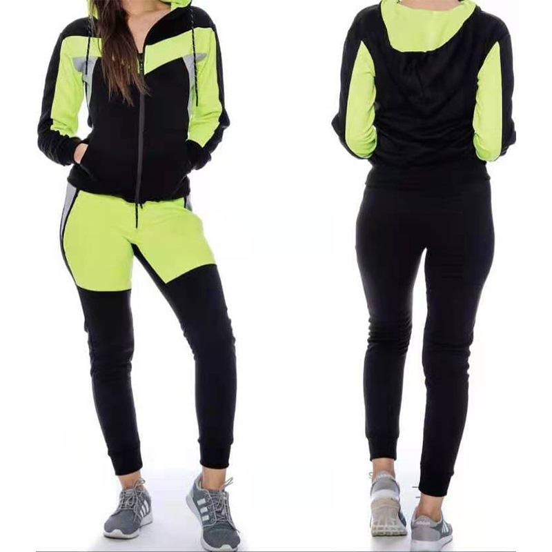 Wholesale Custom Logo Zipper Hoodies Sweatshirt Unisex Sweatsuit Two Piece Set Woman Jogger Tracksuit