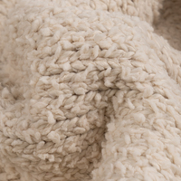 Personalisierbare Bouclé-Strick-Sherpa-Wendedecke aus 100 % Polyester – Texturierte, beidseitig warme Strickdecke für Sofa und Heimdekoration
