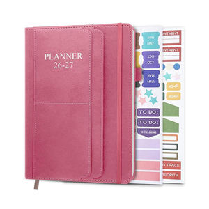 Carnet de budget quotidien 2026 en anglais A5 à spirale pour planification, enregistrement de travail et gestion du temps - Product Image 2