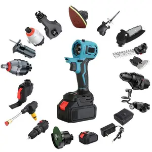 High Quality 24 Mini Electric Household Tools 21V 5.0A 6.0A Lithium Battery Brushless Cordless Drill Machine Power Tool Set