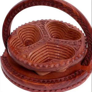 Panier de rangement en bois écologique, moderne, de qualité supérieure, personnalisé, pour produits de nettoyage, fait main, de luxe, pour les fêtes - Product Image 1