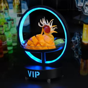 ถาดเหล็กใส่ผลไม้ LED ทรงกลม3มม. มีพื้นผิวขัดเงาสำหรับปาร์ตี้ไนท์คลับออกแบบโลโก้ได้ตามต้องการ - Product Image 2