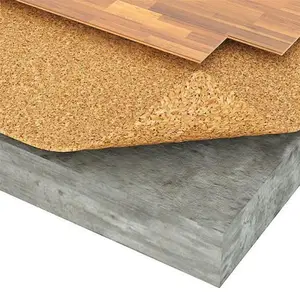 LEECORK Rolo de revestimento de cortiça 3mm para piso de PVC Eco suporte de cortiça acústica