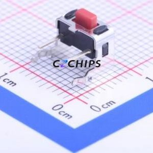 SKHLLFA010 Tactile Switch Through hole Component (THT) Switch Single Pole Single Throw Rectangle Button Right Angle Insert 6mm - Product Image 1