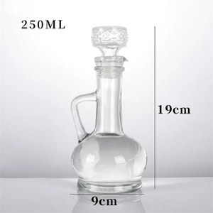 <span class=keywords><strong>Pot</strong></span> d'huile en verre à bec d'oiseau avec bouchon en caoutchouc Bouteille de <span class=keywords><strong>vinaigrette</strong></span> de table vide et couvercle Bouteille d'assaisonnement en verre de cristal pour la nourriture pour animaux de compagnie - Product Image 4