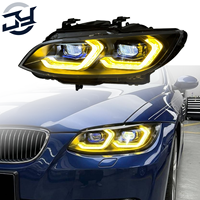 Projecteur de phare LED JY pour voiture, 2007-2010, Série 3 E92 E93 M3, mise à niveau bicolore, modification pour l'assemblage des phares BMW E92