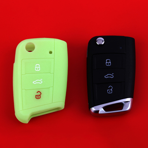 Accessoires de clé de voiture pour Tiguan GLV et <span class=keywords><strong>Volkswagen</strong></span> Golf 7 Housse de protection de clé et étui en silicone - Product Image 3