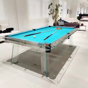 <span class=keywords><strong>Table</strong></span> de billard de luxe de qualité supérieure de 7ft 8ft 9ft <span class=keywords><strong>Table</strong></span> de billard en verre cristal de style moderne pour la salle de jeux familiale - Product Image 1