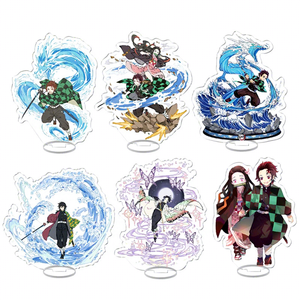 Listo para enviar DemonSlayers Tanjirou Nezuko acrílico Standee doble cara Anime japonés figura transparente acrílico Standee - Product Image 1