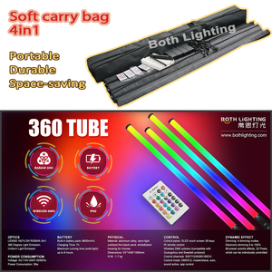 Entrepôts européens : 360 tubes <span class=keywords><strong>LED</strong></span> Pixel 4 pièces avec sac, éclairage <span class=keywords><strong>LED</strong></span> IP65, <span class=keywords><strong>tube</strong></span> <span class=keywords><strong>LED</strong></span> couleur pleine, DMX sans fil, lumière DJ pour événements et mariages - Product Image 3