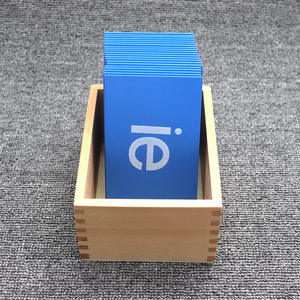 ของเล่นเพื่อการศึกษา<span class=keywords><strong>ภาษา</strong></span>มอนเตสซอรี่ทำจากไม้กระดานไม่ว่างสำหรับเด็กกระดาษทรายตัวอักษร - Product Image 3