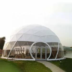 Наружная уникальная водонепроницаемая стальная рама из ПВХ, гламурные Igloo, прочные геодезические купольные палатки для мероприятий от производителя