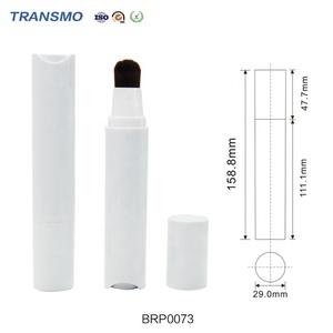 Stylo-crayon cosmétique vide transparent, stylo surligneur en plastique, conteneur vide rond personnalisé avec pinceau - Product Image 2