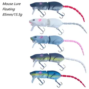 नई डिजाइन प्लास्टिक Swimbait 85cm 15.5g लंबे फेंक चूहा मछली पकड़ने का चारा फ्लोटिंग बायोनिक कृत्रिम माउस लालच