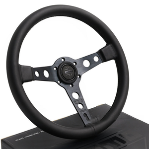 <span class=keywords><strong>Volant</strong></span> <span class=keywords><strong>Momo</strong></span> P5 14 pouces en <span class=keywords><strong>cuir</strong></span> véritable Racing Sporty Black Universal Modification du <span class=keywords><strong>volant</strong></span> - Product Image 4