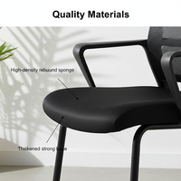 Chaise de bureau exécutive ergonomique moderne et réglable avec design en arc, structure en fer et pieds en plastique pour la maison, le bureau et les salles de conférence