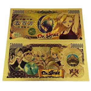 5 Japanische Anime-Cartoon-Charakter-Banknoten Kunststoff Vergoldete Folien-Banknoten Sammlerstück Gedenkstück - Product Image 5