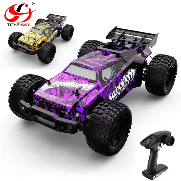 2.4G RC Car 1/10 2024 Remote Control Vehicle 4WD Waterproof Radio Control Car Toys High Speed Off-Road Truck Toys accessories
