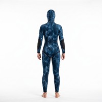 Combinaison de plongée en néoprène camouflage avec capuche pour femmes, taille plus, respirante, imperméable