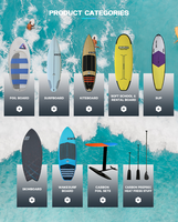 Planche de wakeboard en résine époxy avec noyau en placage de bambou, rembourrage en mousse EVA de haute qualité unisexe, pour les sports nautiques sur les lacs et les rivières